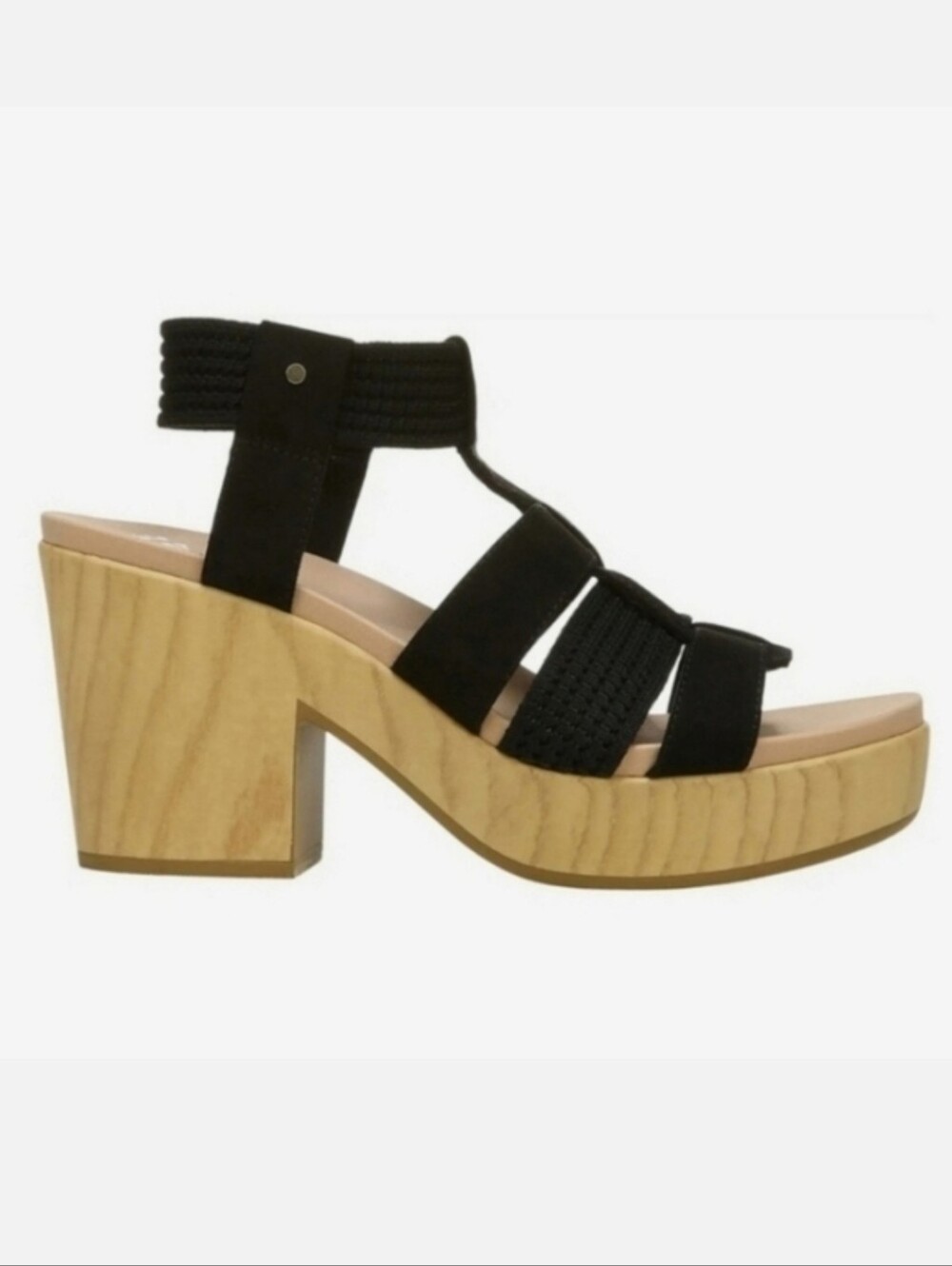 Dr. Scholl's Blossom Black Sandal Comfort Heels